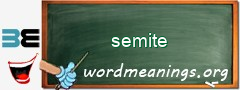 WordMeaning blackboard for semite